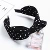 Sweet Polka Dot Print Bowknot Hair Hoop Women Wide Band Cloth Headband Headwrap