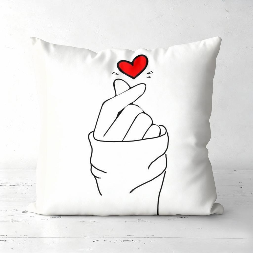 Hands Heart Love Design Throw Pillow Cushions Polyester pillowcase, sofa decorative cushion cov Headboard Pillow