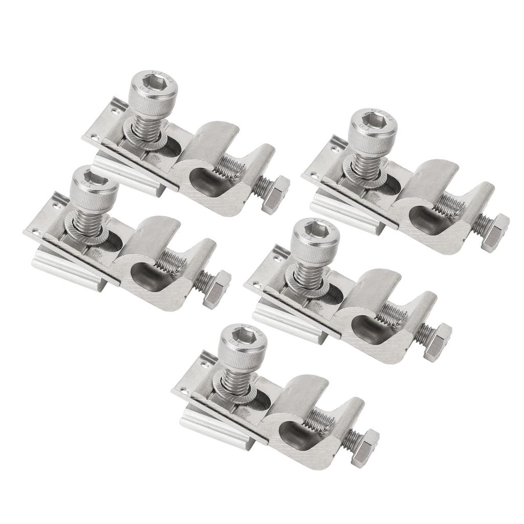 5Pcs Solar Panel Grounding Lugs PV Mounting System Metal Clips Cable Clamps Bracket Earth Clip