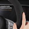 Pour Mitsubishi Outlander Pajero Asx Colt Lancer EX Evolution L200 Triton RALLIART Voiture Housse de Volant en Cuir Fibre de Carbone