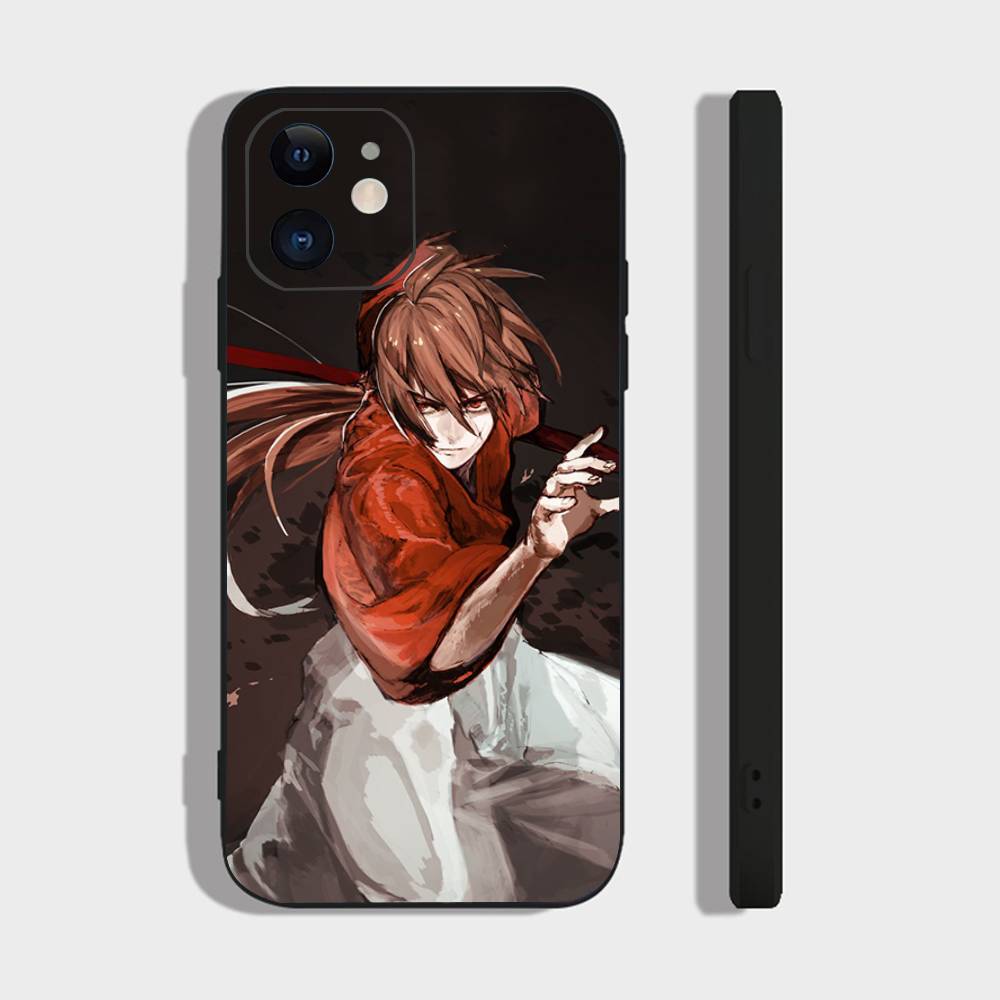 Japanese Manga R-Rurouni Kenshin Phone Case For IPhone 17 Air 16 15 14 13 Pro Max 11 12 Black Silicone Cover