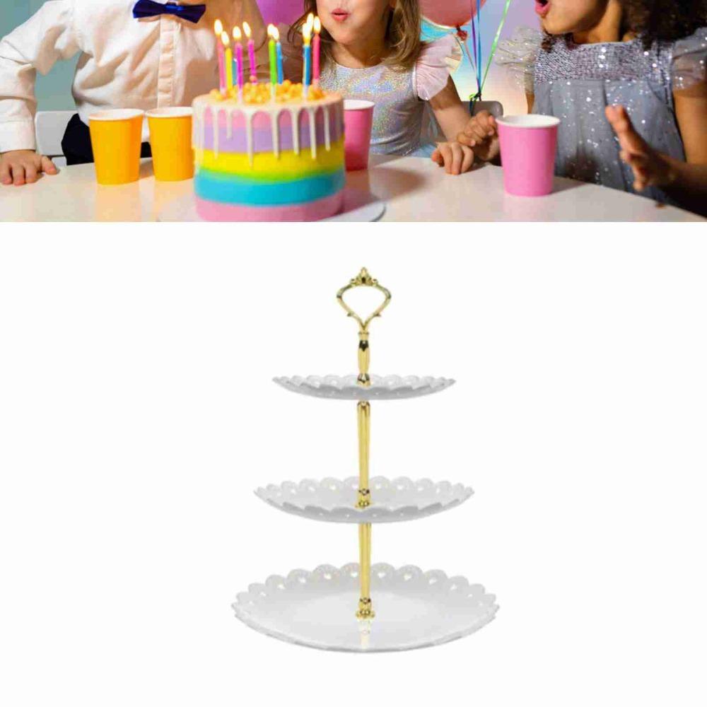 Luxurious Design Fruit Cake Display Rack Plastic Material Cupcake Tower Stand  Wedding Party