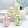 New Cute Hat Scarf Snowman Candle Silicone Mold Hold Snowflake Christmas Tree Plaster Soap Resin Mould HOME Decor Gift 2024