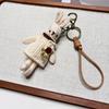 Korean Handmade Cartoon Rabbit Bag Charm Keychain & Phone Lanyard