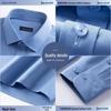 SHANSHAN Men's Tencel Modal Anti-Wrinkle Long-Sleeve Shirt