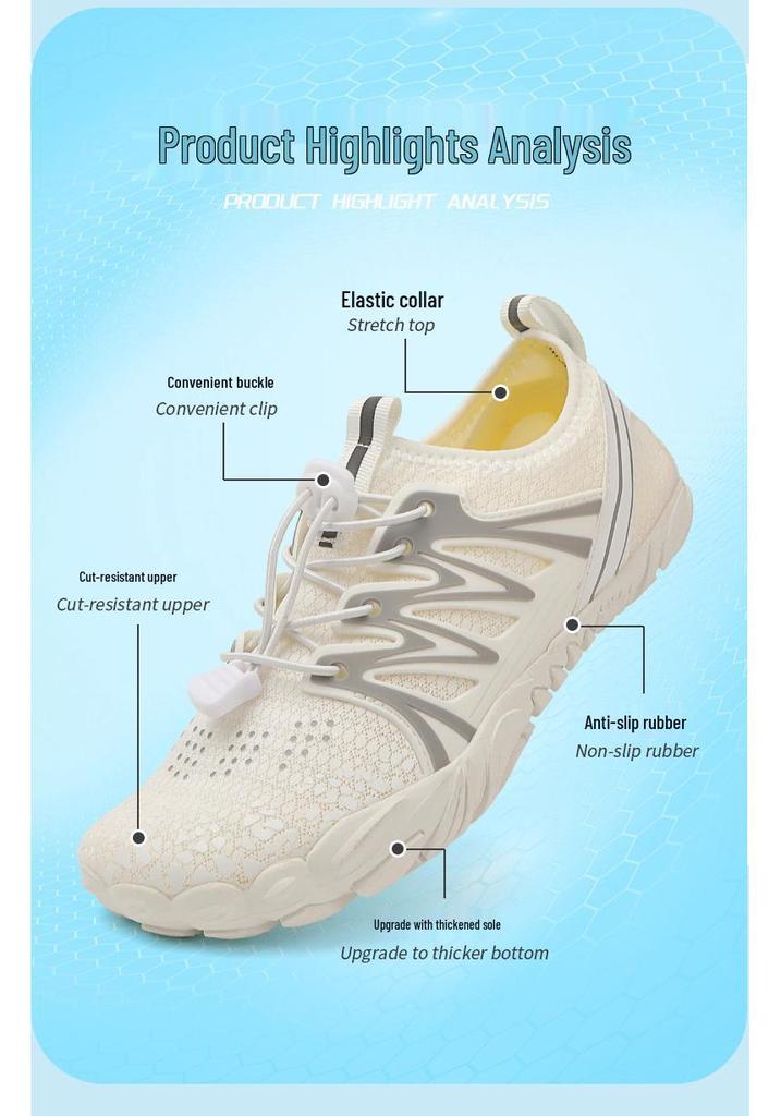 Unisex Quick-Dry Outdoor Shoes: Non-Slip, Breathable, Cut-Resistant for Hiking, Mountaineering, Snorkeling, Beach, and River Tracing