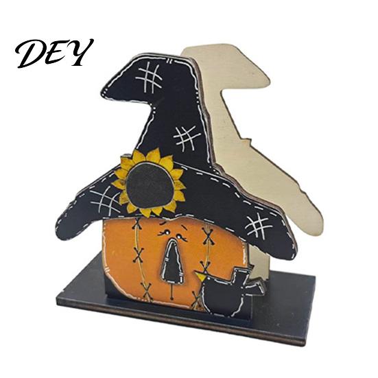 Seasonal Interior Accents Halloween Wooden Napkin Holder, Ghost Pumpkin Decorative Tabletop Tissue Dispenser, Desktop Storage Organizer Paper