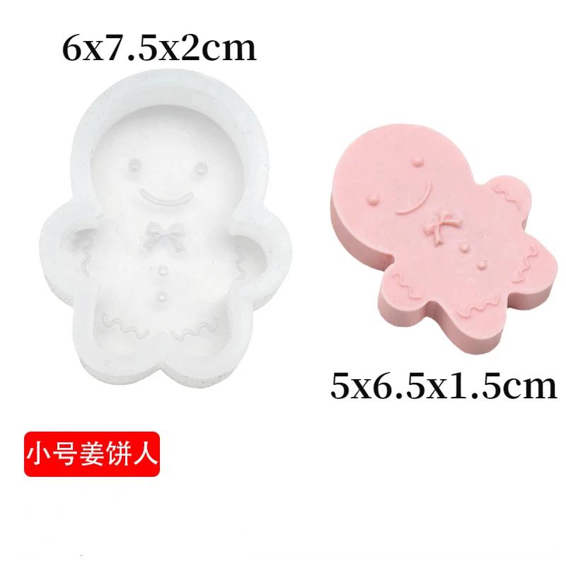

Christmas Candle Silicone Mold DIY Reindeer Gingerbread Man Tree Craft Gypsum Soap Resin Cement Mould Christmas Gift
