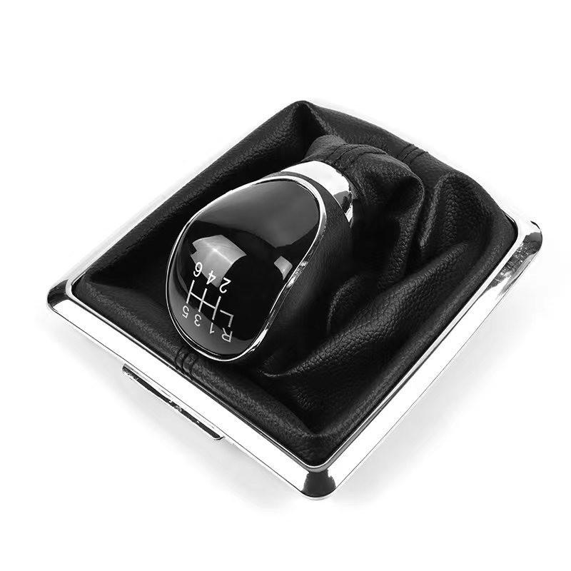 

Compatible Large Frame Black Gear Knob & Dust Cover for Ford Focus 5/6-Speed Manual Shift