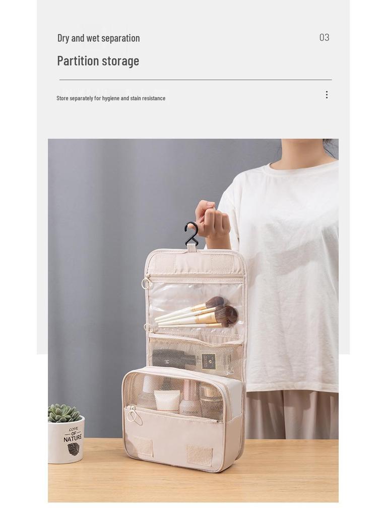 Portable Waterproof Travel Makeup Bag for Men & Women - Large Capacity & Multifunctional