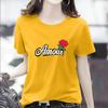 GMXIA Women's Fashion Casual Summer Spring Solid Color Print Short Sleeve O-Neck T-shirts and Loose Tops