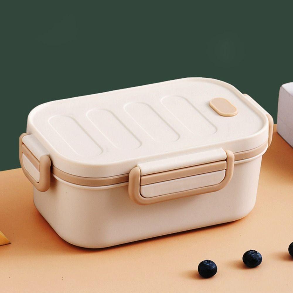 Two-Compartment Double-Layer Lunch Box Microwavable Food Storage Containers  School