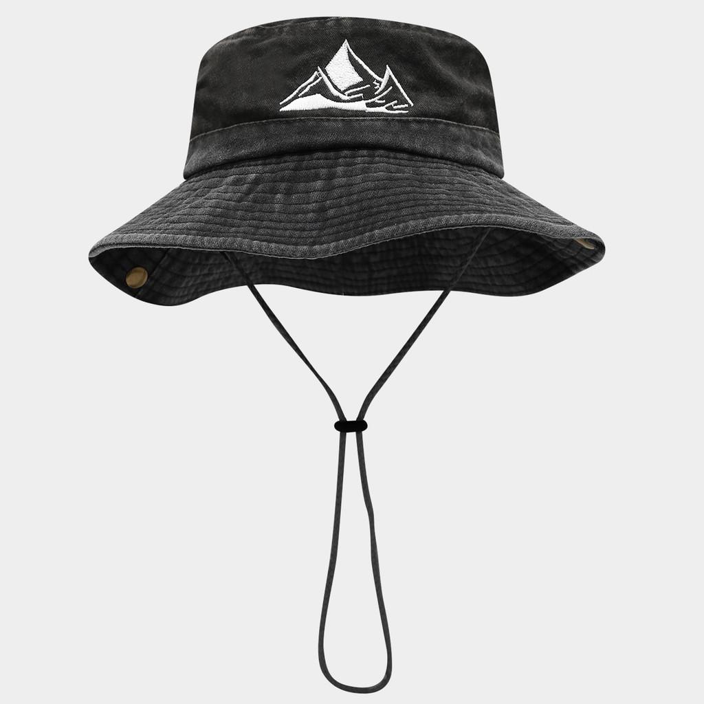 

Mountaineering Hat With Embroidered Peak Design For Outdoor Hiking And Sun Protection чёрный