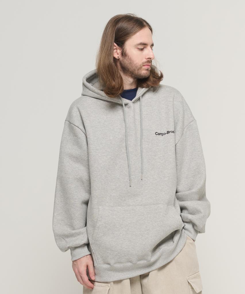 Lettering Point Oversized Hoodie (Gray)