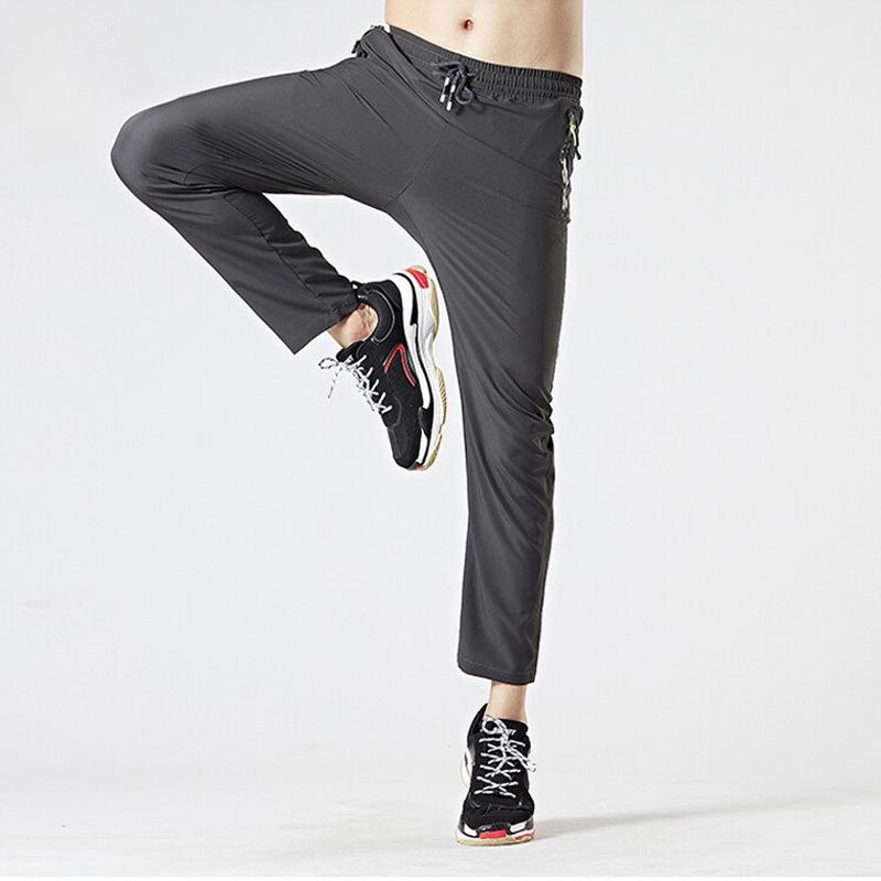 Outdoor Pants Men Quick Dry Straight Running Hiking Pants Elastic Lightweight Yoga Fitness Exercise Sweatpants Joggers