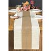 Vintage Jute Tablecloth Wedding Party Decoration Rustic Style Colour Blocking Tablecloth