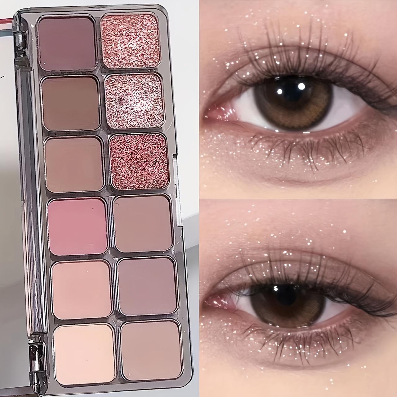 

12-Color Eyeshadow Palette - Earthy Tones with Shimmer and Matte Finishes - Affordable for Everyday Use and Subtle Highlighting