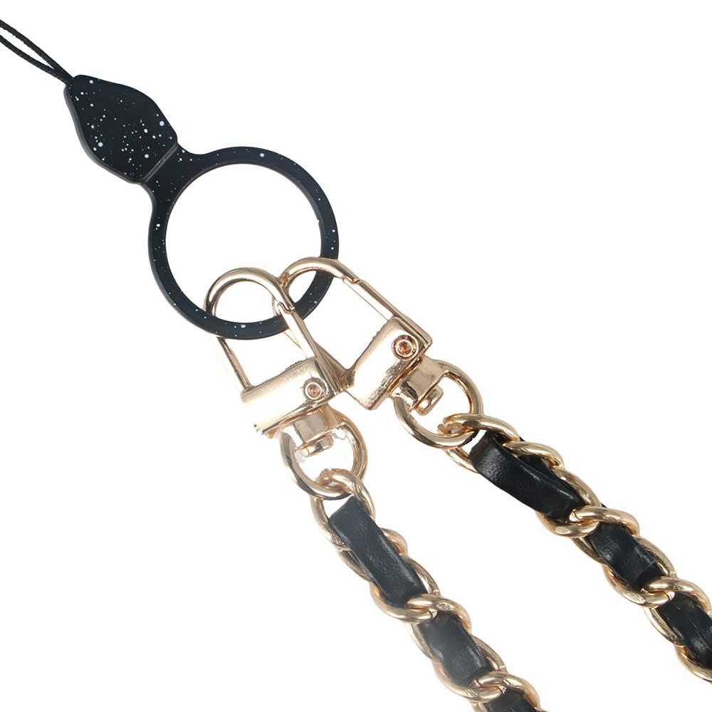 Metal Leather Metal Leather Chain PU Leather Phone Hanging Rope  for Phone Hanging