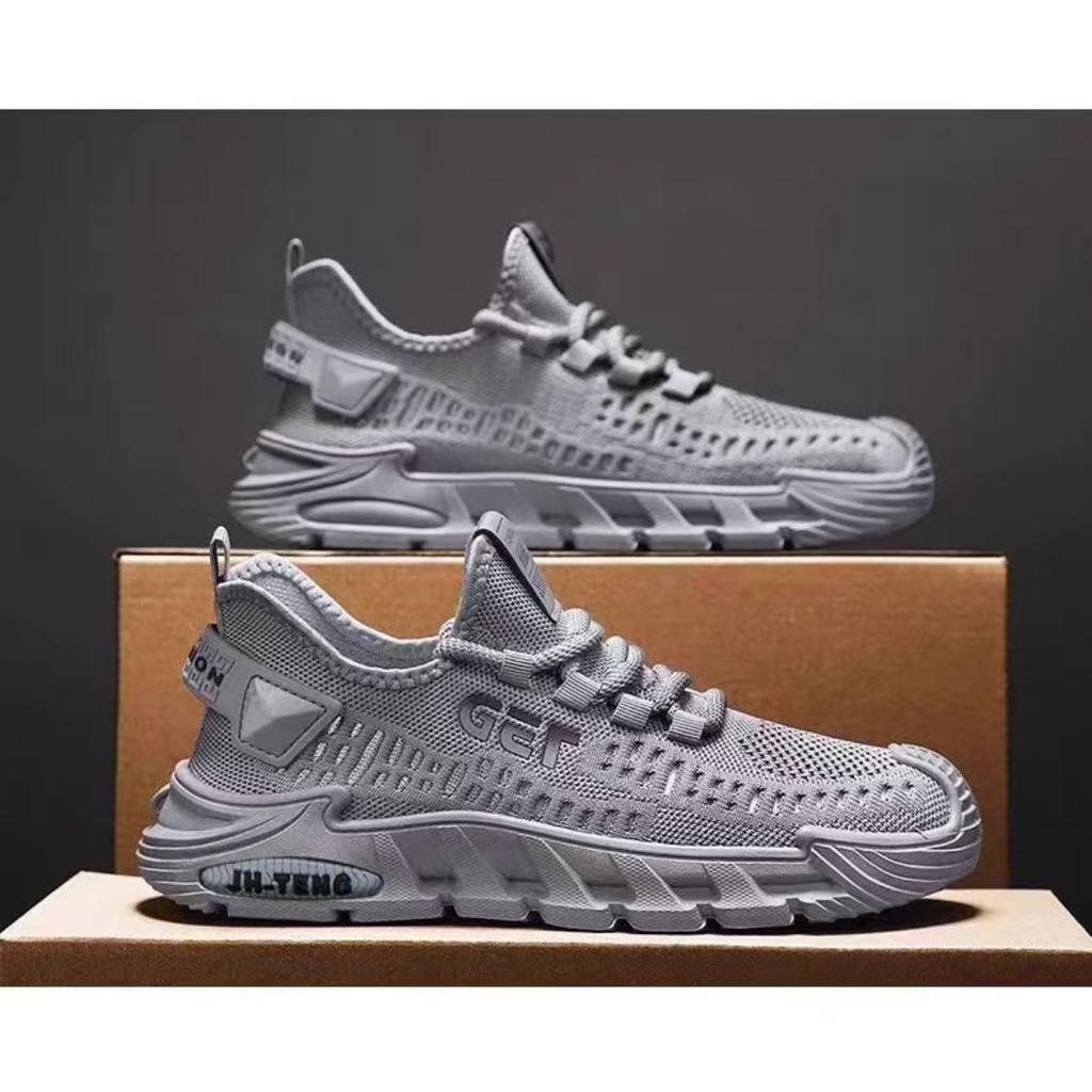 Men's Summer New Mesh Breathable Men's Casual Shoes Trend Versatile Hollow Single Shoes Solid Color One Foot Shoes