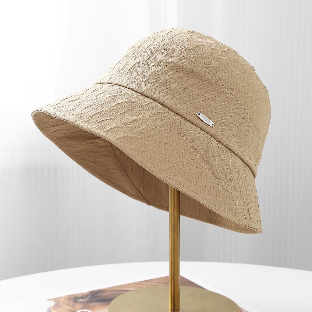 Summer Hat Women's Versatile Big Face Thin Folding Easy To Carry Bucket Hat New Sunscreen Beach Sun Hat