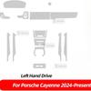 Per Porsche Cayenne Turbo GT 2024-2025 Interno Auto Console Centrale Pellicola Protettiva Trasparente in TPU Adesivo Antigraffio