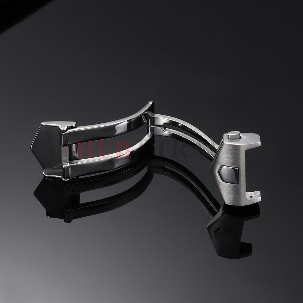 Pro hodinky TAG Heuer Spona na řemínek 18mm 20mm Nerezová ocel Dvojitá tlačítková spona pro kožený silikonový řemínek Skládací spona