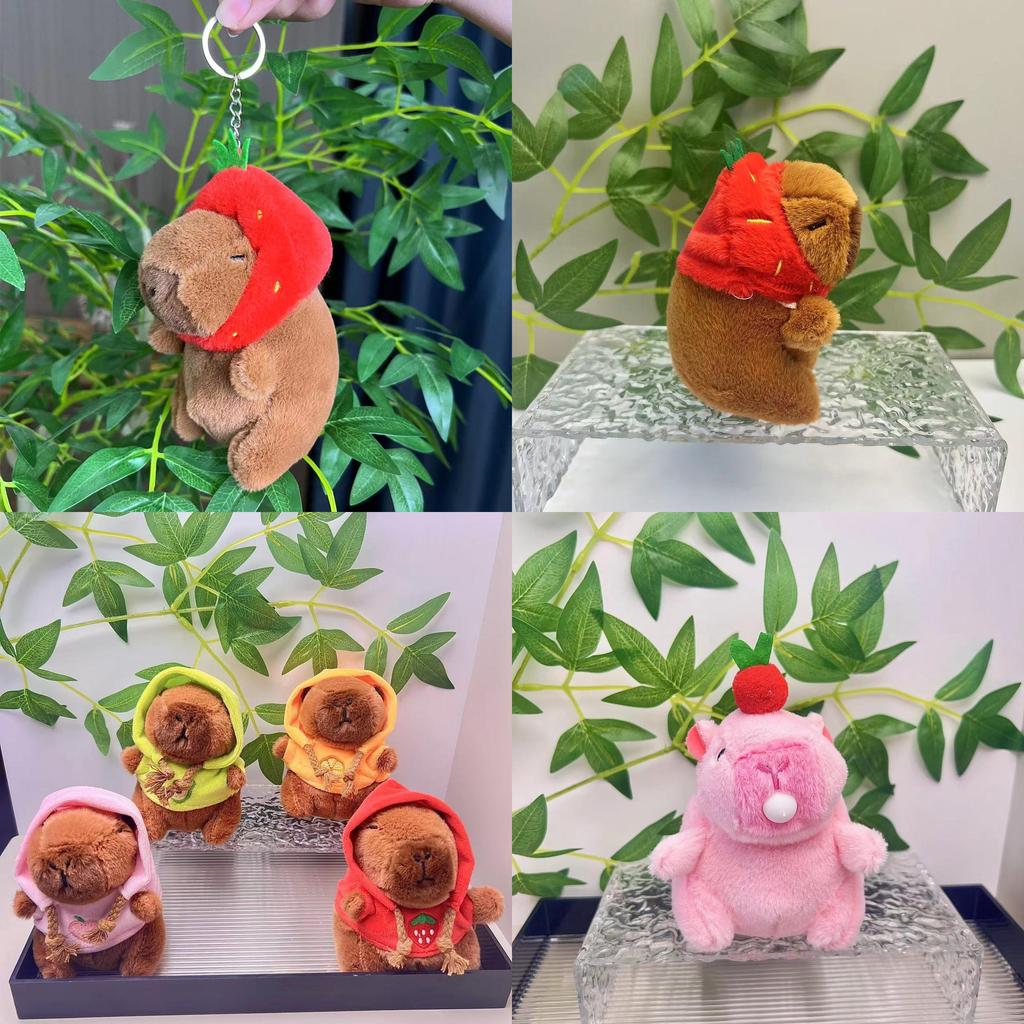 Charming Capybara Plush Keychain With Soft Fabric And Unique Colorful Styles