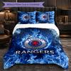 Biancheria da letto a tema Rangers FC Set 3 Pezzi Copripiumino Biancheria da letto Decorativa Per Stanza Adolescenti Decorazione Casa