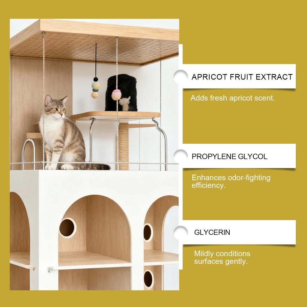 YEGBONG Natural Apricot Scent Pet Bed Freshener and Multi-Surface Odor Cleaner