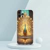 Soft TPU Transparent Phone Case Cover for iPhone 16 15 14 13 12 11 Pro Max XR 8 7 Plus XR Shell Animal Cute Peacock Pattern Bags