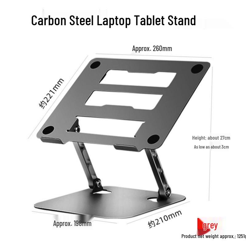 Aluminum Alloy Adjustable Laptop Stand with Rotating and Cooling Features