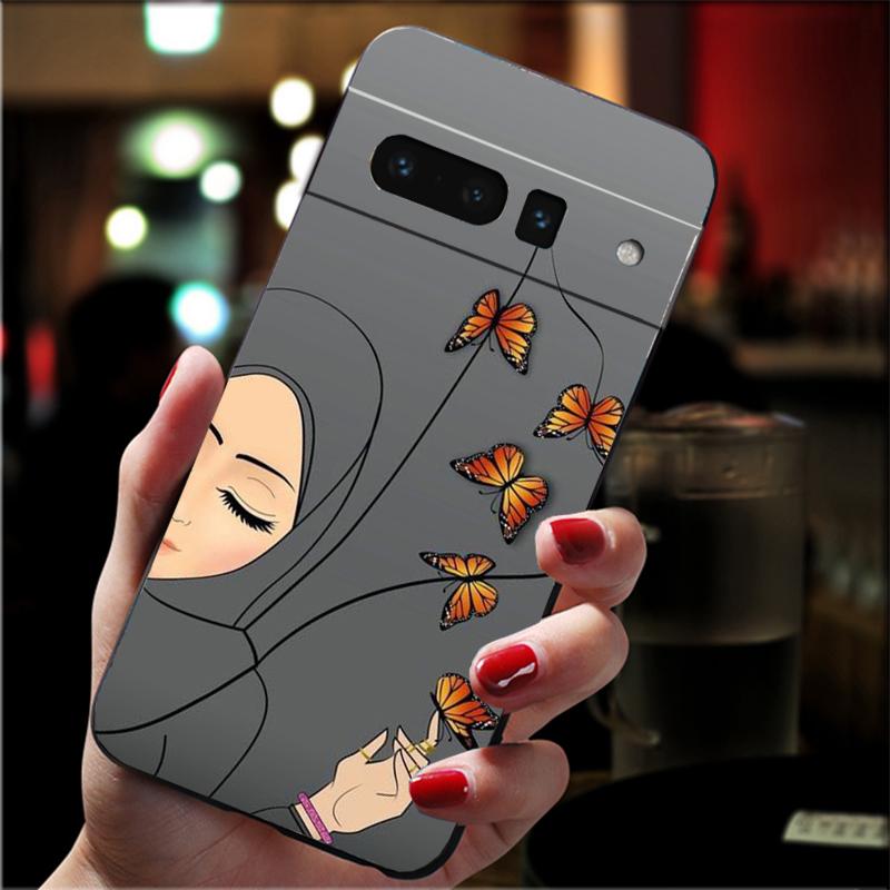 

Phone Case For Google Pixel 10 9 Pro XL 9A 8 7 6 Pro Pixel 8A 7A 6A Pixel 8 7 6 5 Hijab Aesthetic Muslim Girl Google Pixel 6A