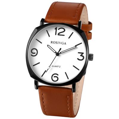 Waterproof and Rainproof Wristwatch with a Round Quartz Numeral Brown and Black A Simple Accessory Perfect for and the New Men's Dial, Movement, Dial,