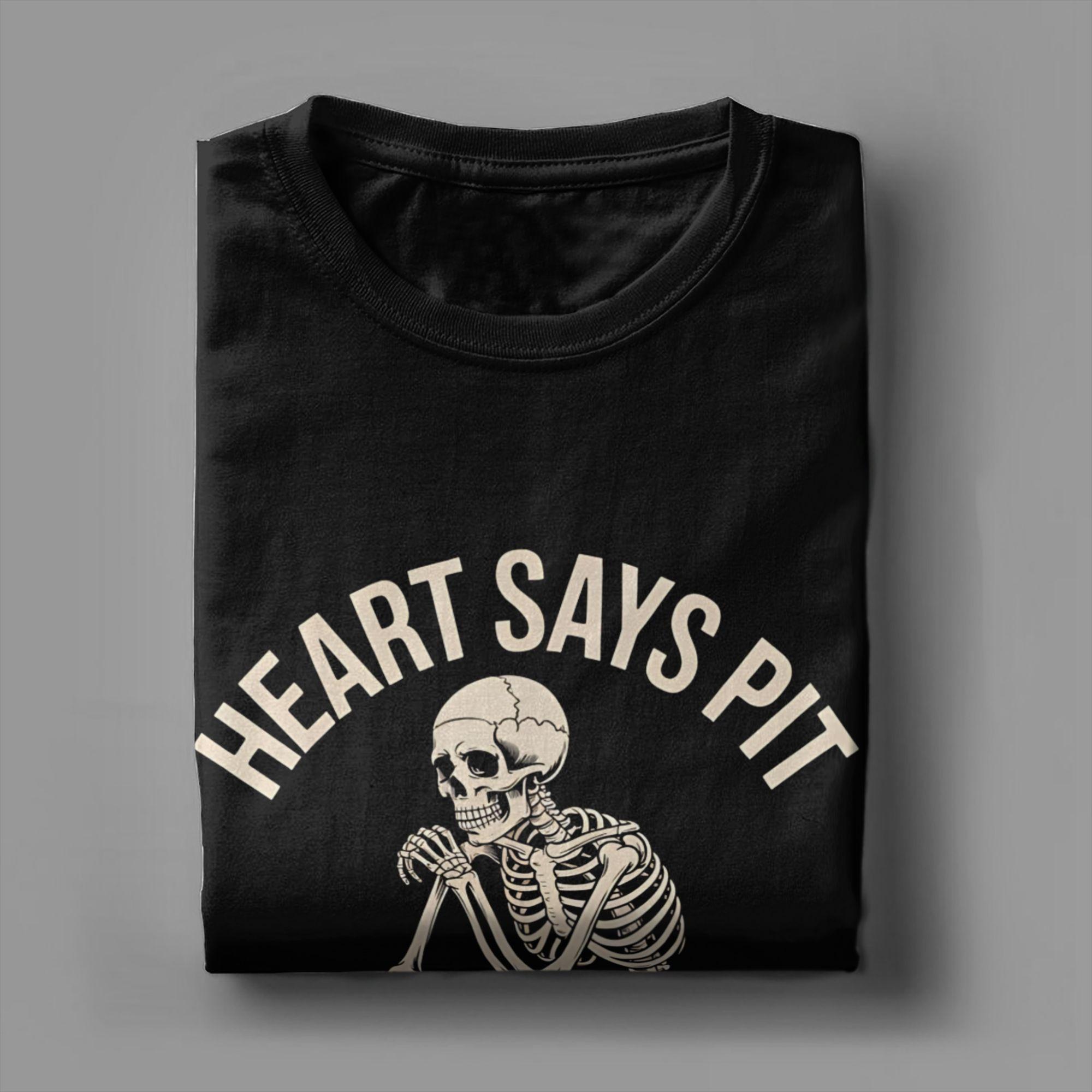 Heart Says Pit Knees Say Balcony TriBlend T Shirt Unisexs Cotton Tops Harajuku Crewneck Short Sleeve S