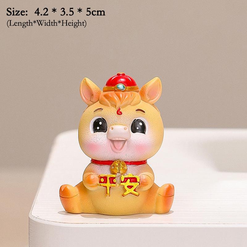 2026 Cute Year Of The Horse Ornament Lucky New Year Horse Toy DIY Desktop Decoration Car Ornament Pony Decor New Year Gift