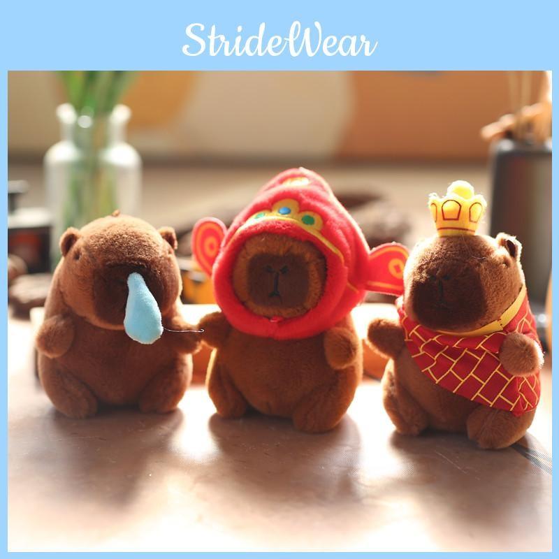 Keychain Capybara Stuffed Soft Short Plush Toy Pp Cotton Backpack Accessory
