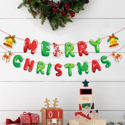 Christmas Banner Christmas Tree Ornaments Merry Christmas Decoration For Home 2024 Santa Claus Pendant Xmas Gifts New Year 2025