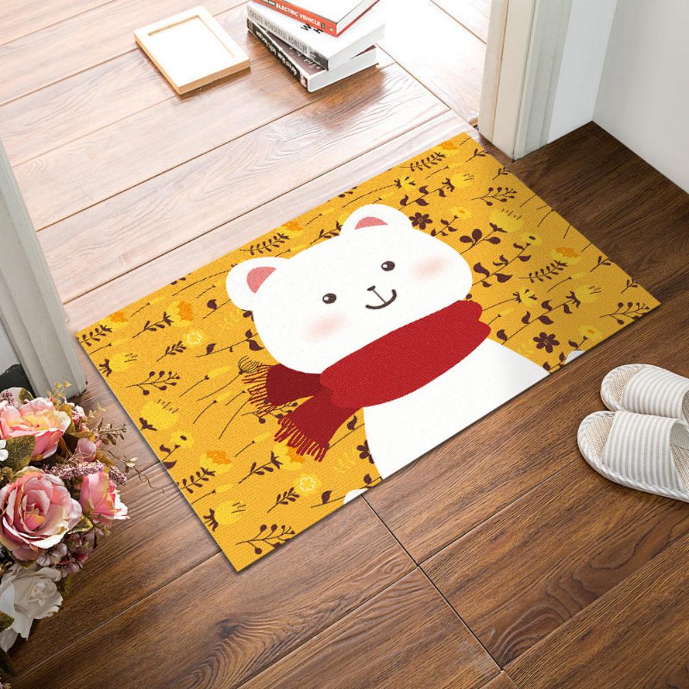 Cute Cartoon Lion Animal Welcome Rug Doormat Print Floor Mat Living Room Bedroom Hallway Entry Foot Mat Fun Decor Kid Room