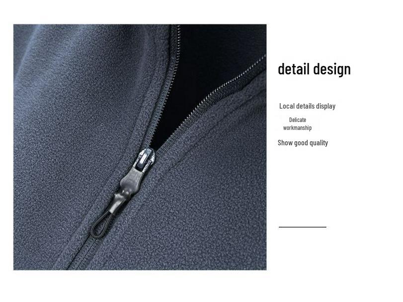 Men's 2025 Autumn/Winter Fleece Stand Collar Hoodie - Thick, Warm, and Casual Zipper Cardigan Outerwear.