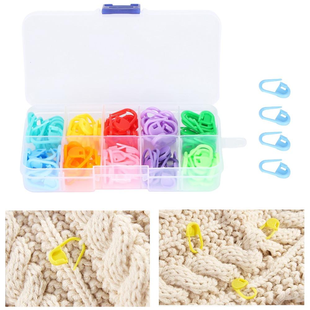 300pcs Assorted Color Knitting Stitch Markers Plastic Stitch Counter Clips  For Crochet