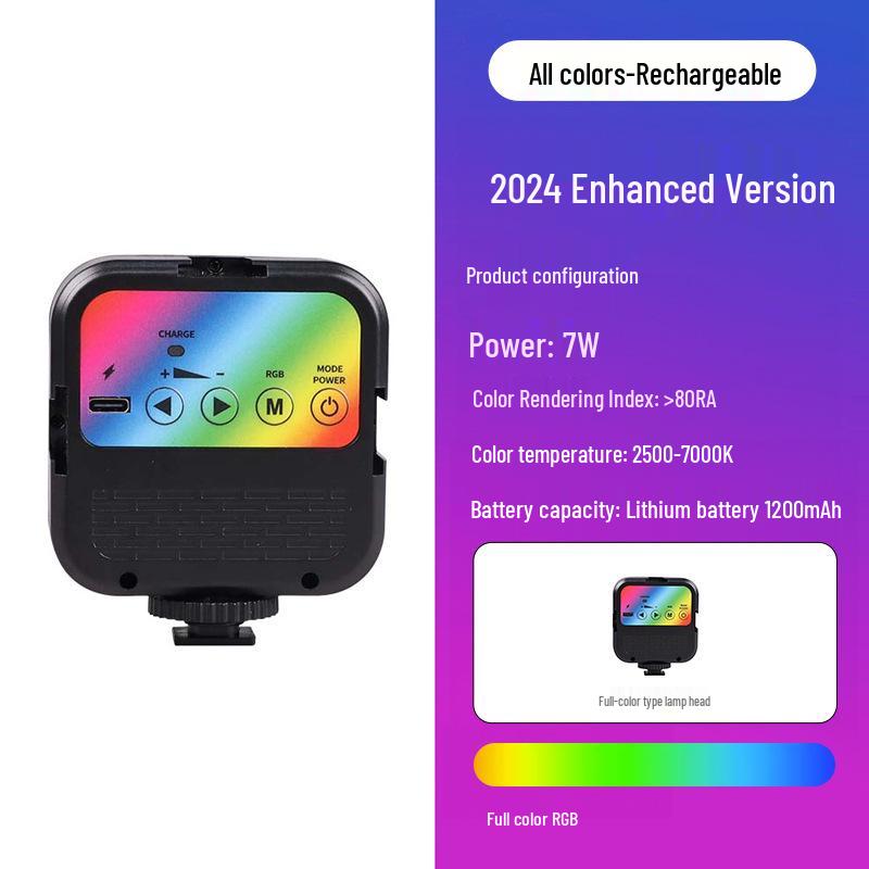 Tragbares RGB-Fotografie-Ringlicht mit einstellbaren Warm-/Kaltlichteinstellungen