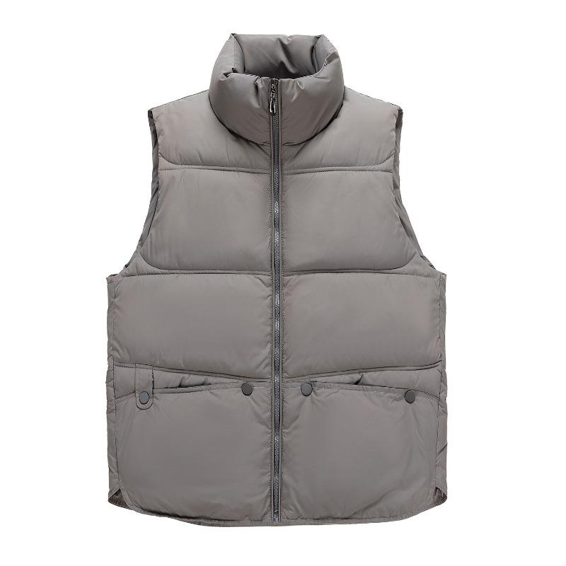 Short vest women's autumn and winter new loose casual stand-up collar comfortable warm bread clothes vest outer wear