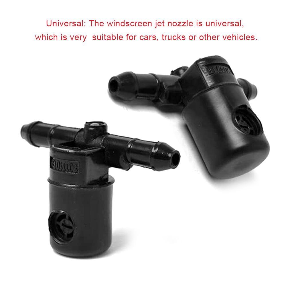 Pack of 2 Spray Windscreen Jet Nozzle Vehicle Truck Front Windshield Washer Wiper Nozzles Replacement Parts Accessories