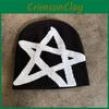 Autumn Knit Winter Hat With High Top Design And Star Pattern For Daily Wear