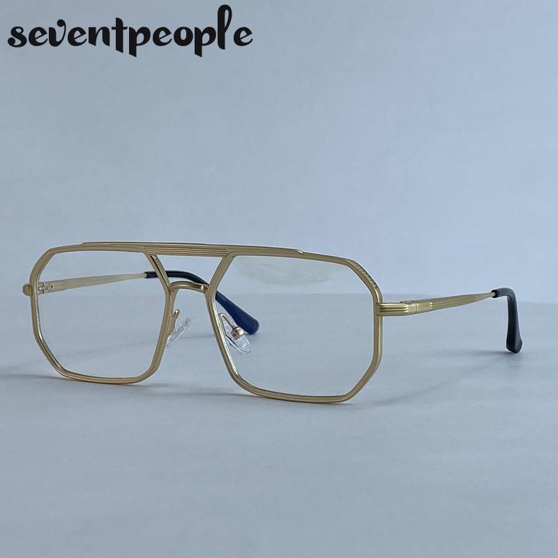 Steampunk Metal Square Sunglasses Men  Luxury Brand Vintage Double Beam Driving Sunglass Trendy Punk Shades For Male UV400