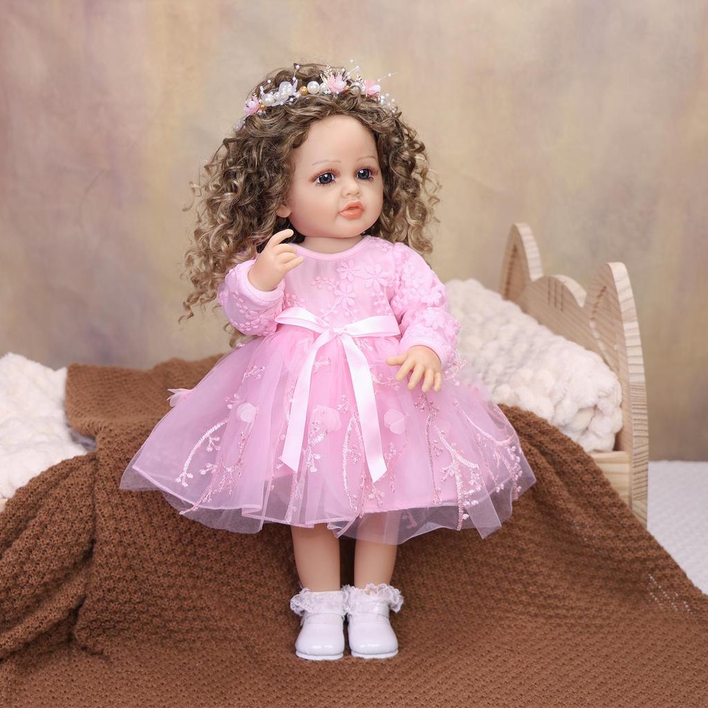 55cm Reborn Babies Doll Full Silicone Vinyl Girl Newborn Dolls Reborn Girl Gifts Early Educational Playmate KEIUMI Toy