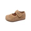 Girls Frosted Leather Mary Jane Shoes 2025 New Girls Shallow Mouth Birkenstock Shoes Mouth Velcro Doudou Shoes Single Shoes