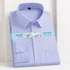 Men Formal Shirt Long Sleeve Office Solid Color Striped Fashion Business Pocket White Social Pocket Shirt Men's Clothing S-5XL