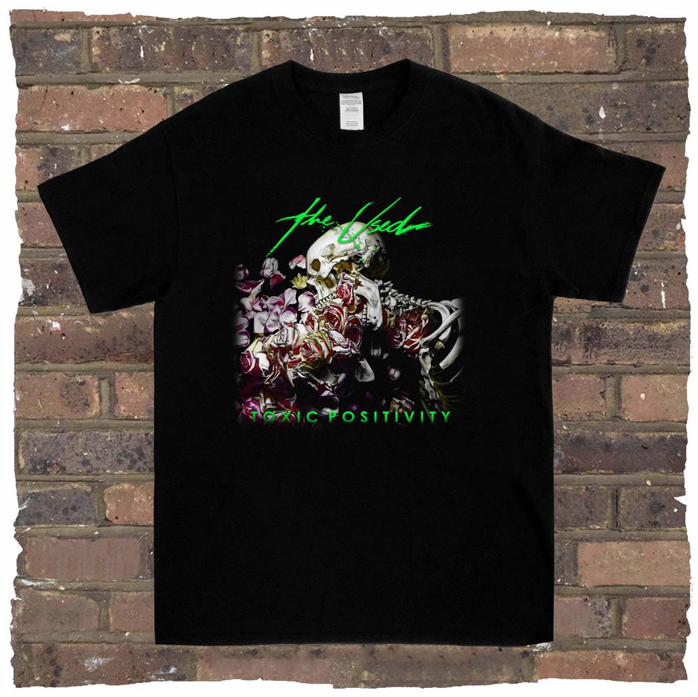 The Used Band Toxic Positivity Black Cotton Shirt Unisex Concerts-5XL LO300 Unisex T-Shirt S