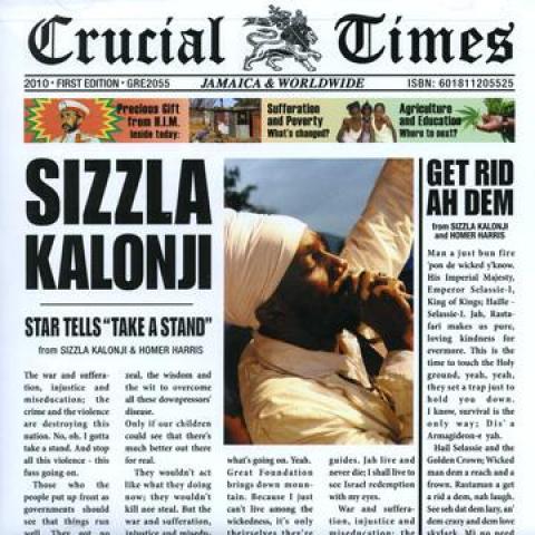 CD SIZZLA - Crucial Time GRE2055 Greensleeves UK 2010 UK Reggae, Ska & Dub